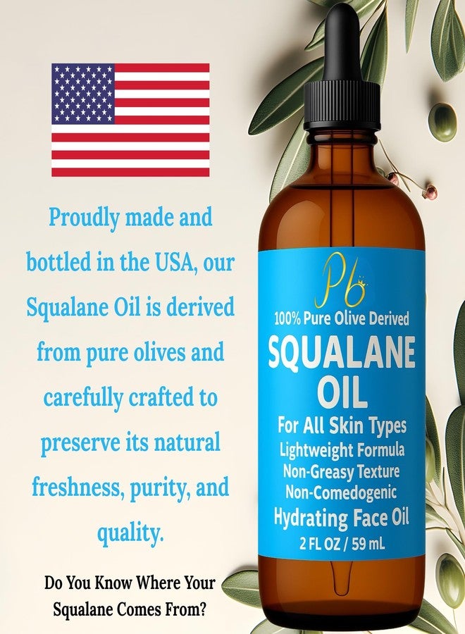 Pomberries Squalane Oil – 100% Plant-Derived, Lightweight & Fast-Absorbing, Squalane Oil for Face, Anti-Aging, Dry Skin, Hair & Body | Non-Greasy, Non-Comedogenic Moisturizer | 2 fl oz - Image 2